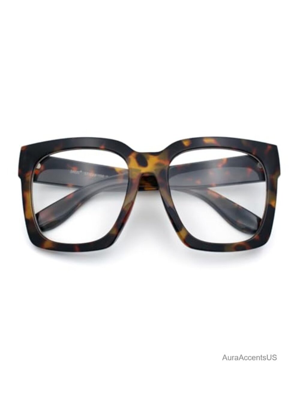 Oversized Square Blue Light Blocking Glasses Thick Plastic Frame